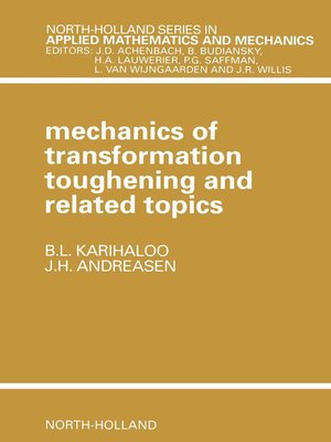 cover image of Mechanics of Transformation Toughening and Related Topics